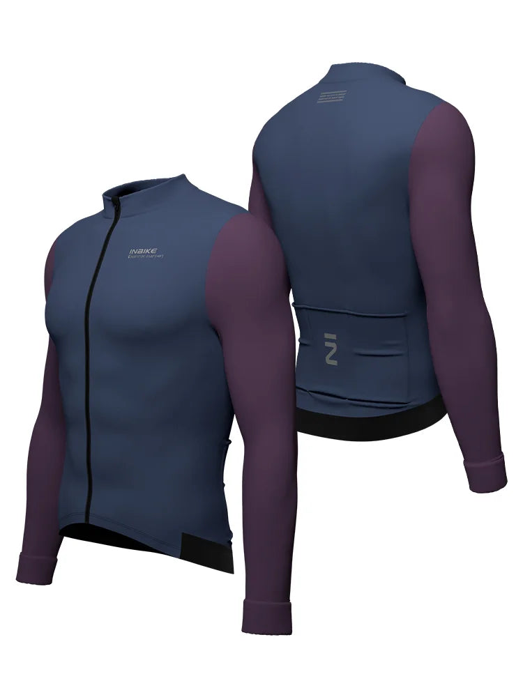 Yunor Men's Fleece Long-Sleeve Cycling Jersey