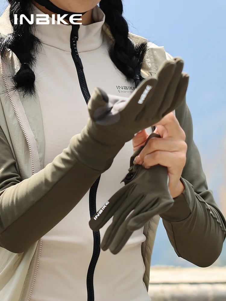 IH23C701 Thermal Fleece Long-Finger Cycling Gloves