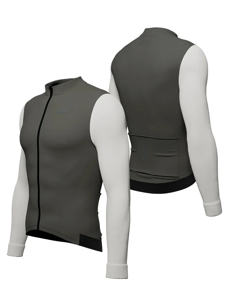 Yunor Men's Fleece Long-Sleeve Cycling Jersey