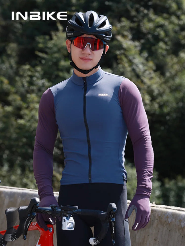 Yunor Men's Fleece Long-Sleeve Cycling Jersey