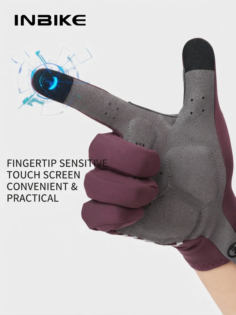 IH23C701 Thermal Fleece Long-Finger Cycling Gloves