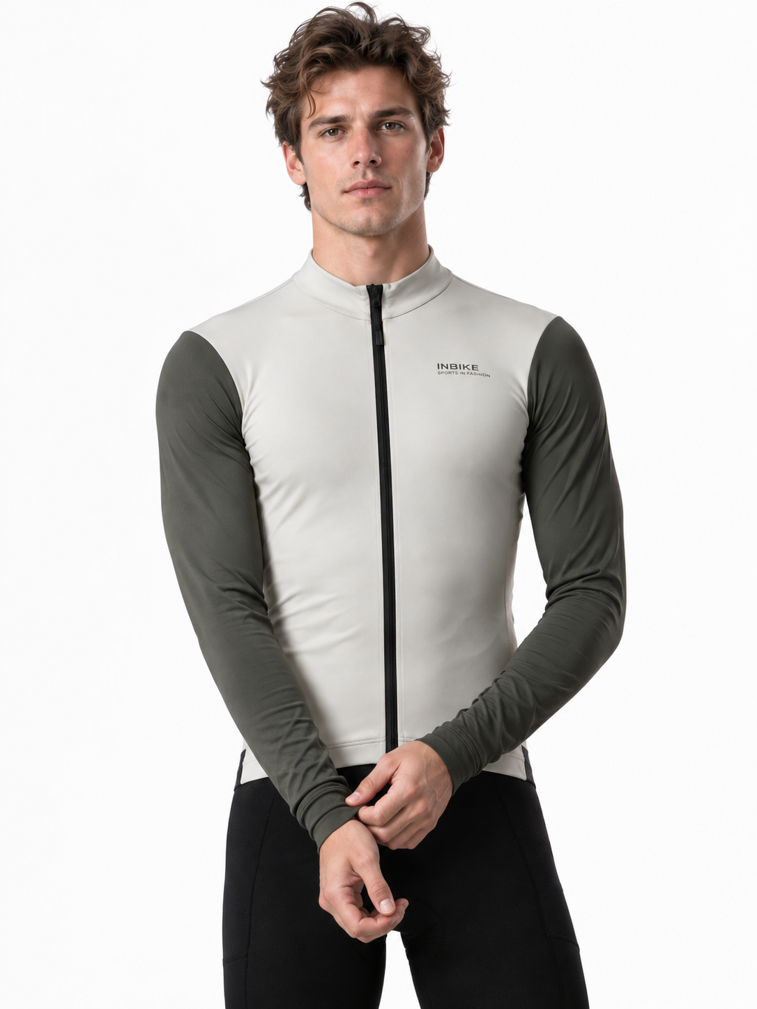 Yunor Men's Fleece Long-Sleeve Cycling Jersey