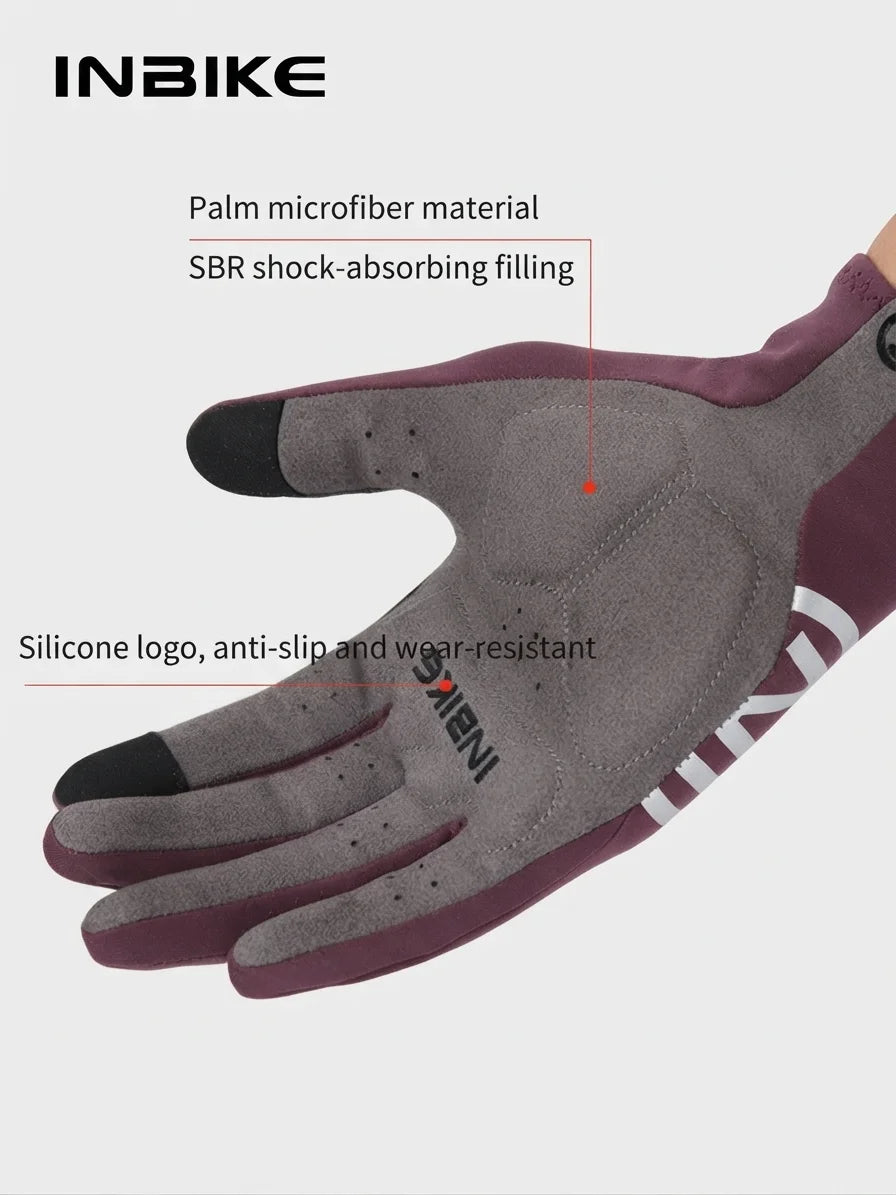 IH23C701 Thermal Fleece Long-Finger Cycling Gloves