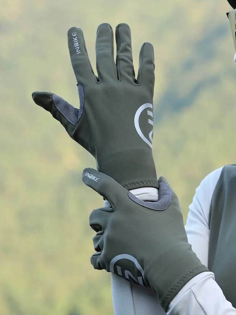 IH23C701 Thermal Fleece Long-Finger Cycling Gloves fiting