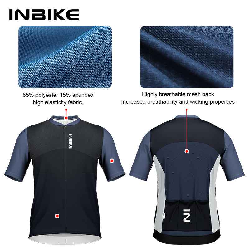 Clear Men Short Sleeve Cycling Jersey Plus