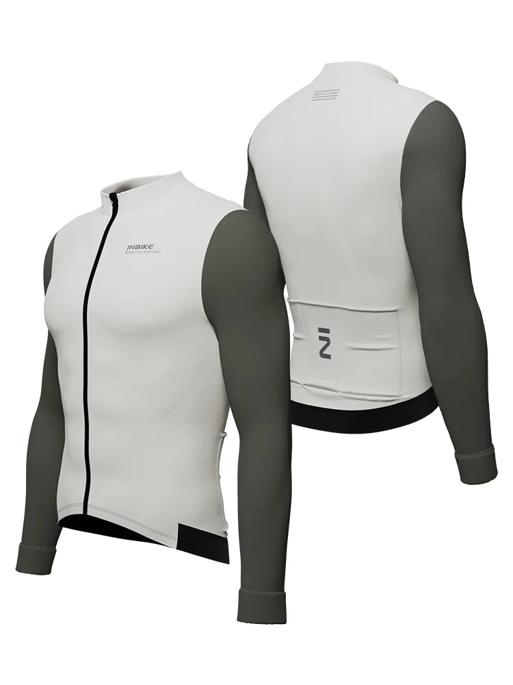 Yunor Men's Fleece Long-Sleeve Cycling Jersey