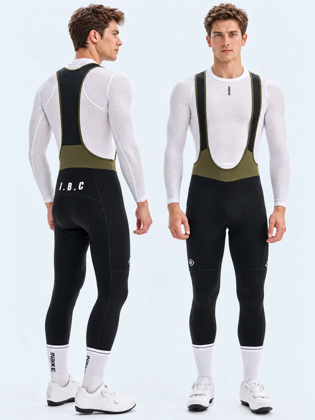 Thermora Men Fleece-Lined Cycling Bib Tights