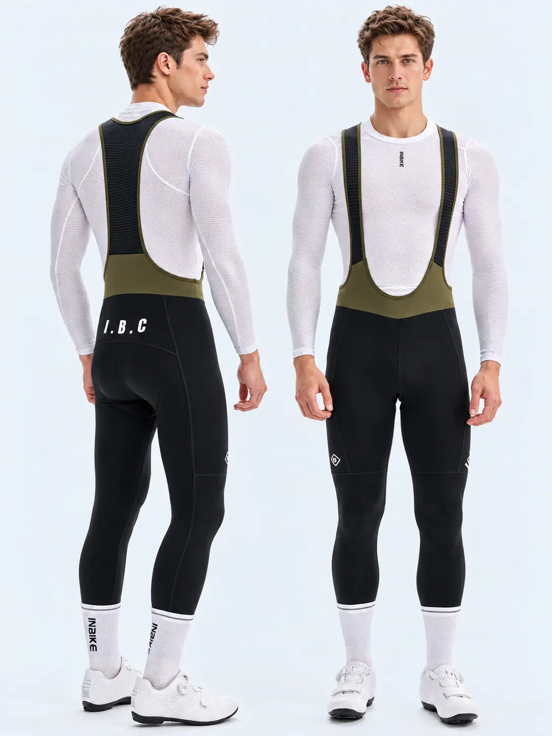 Thermora Men Fleece-Lined Cycling Bib Tights