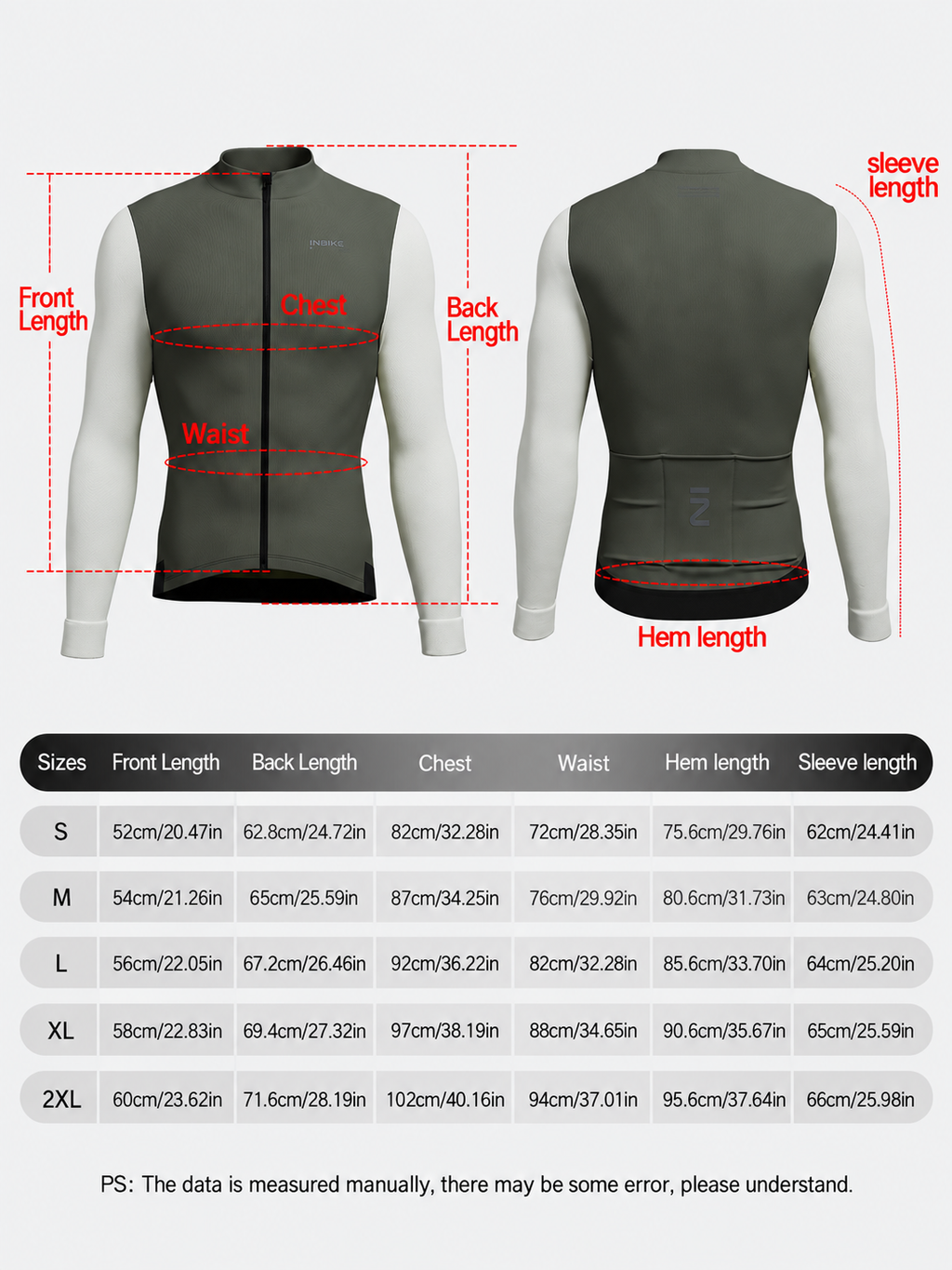 Yunor Men's Fleece Long-Sleeve Cycling Jersey
