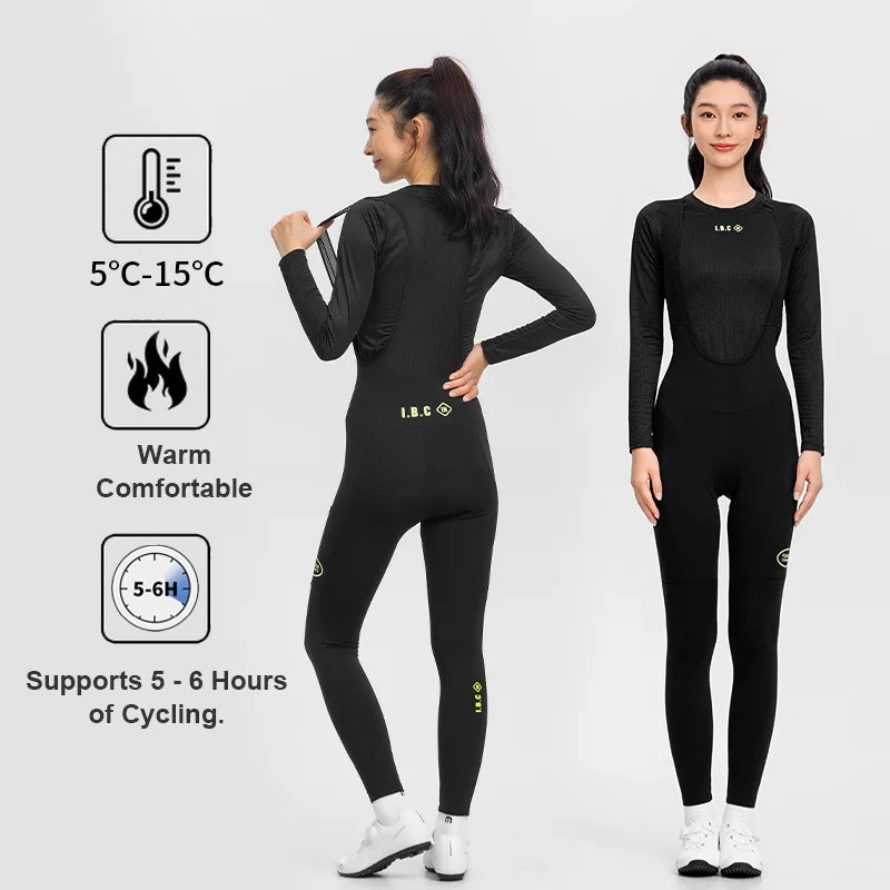 Lavor Women Fleece Cycling Bib Tights