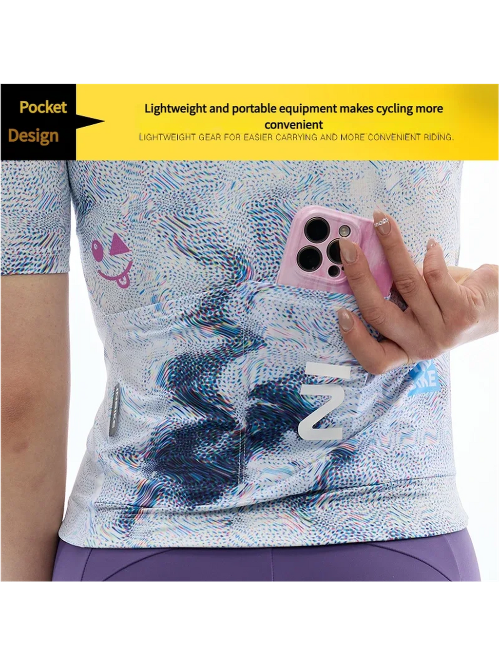 Maillot cycliste à manches courtes Bloom pour femme
