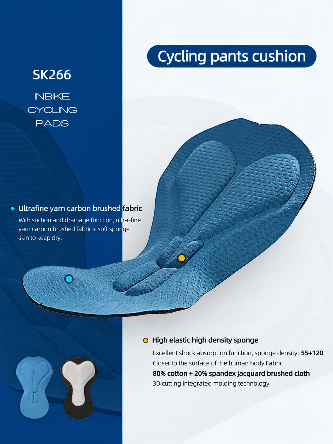 Solrun Men Cycling Bib Shorts pad design