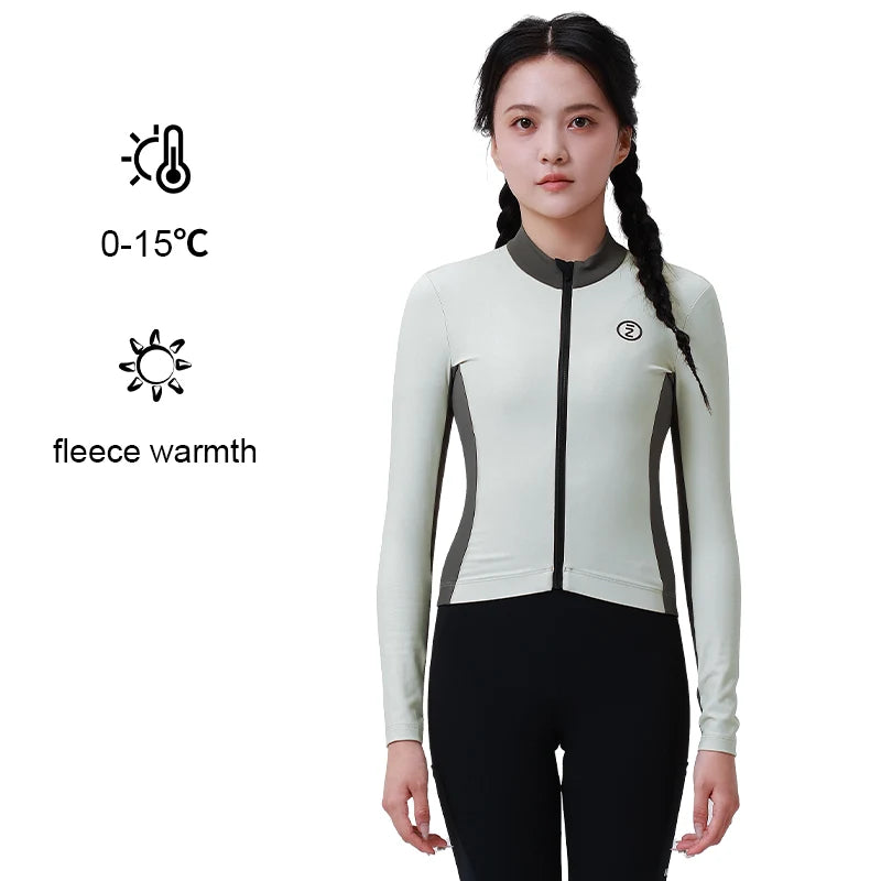 Leyo Women Fleece Cycling Jersey