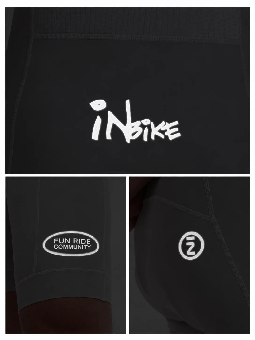 Skytrace Men's Cycling Shorts reflective design