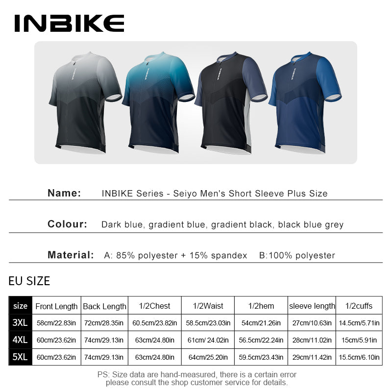 Clear Men Short Sleeve Cycling Jersey Plus