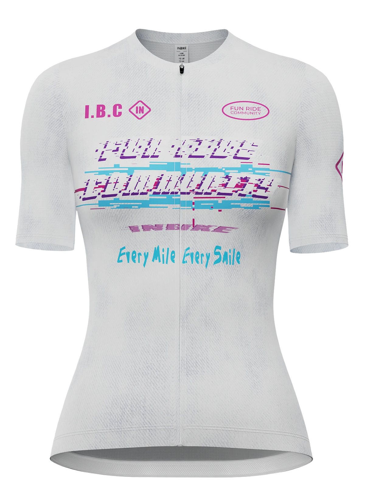 Mist Women Short Sleeve Cycling Jersey in white