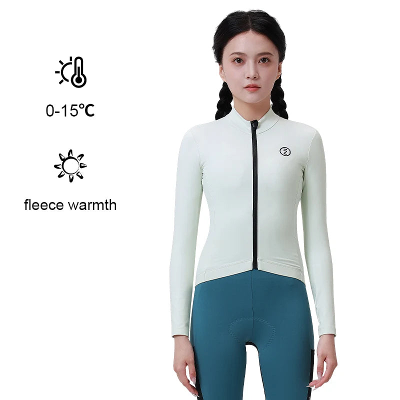 Leyo Women Fleece Cycling Jersey