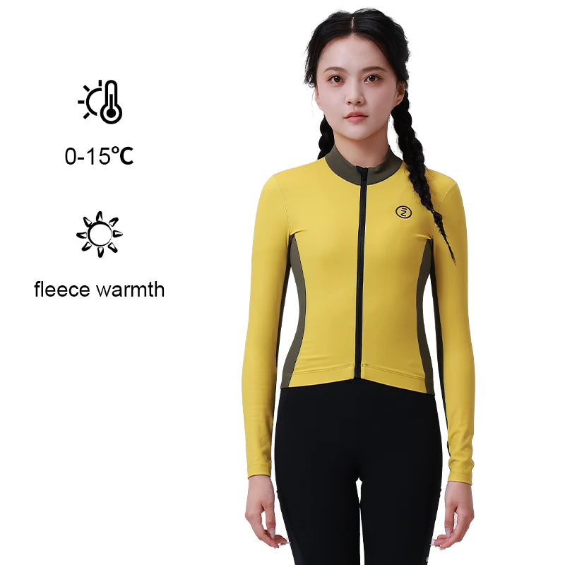 Leyo Women Fleece Cycling Jersey