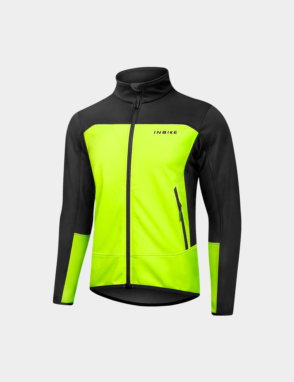 INBIKE Cycling Jacket for Men Running Biking Coat Windbreaker Thermal Fleece Windproof Reflective Cold Weather