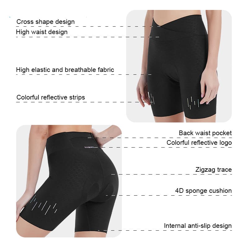 INBIKE 3D Sponge Padded Yoga Shorts For Fitness Outdoor Shockproof