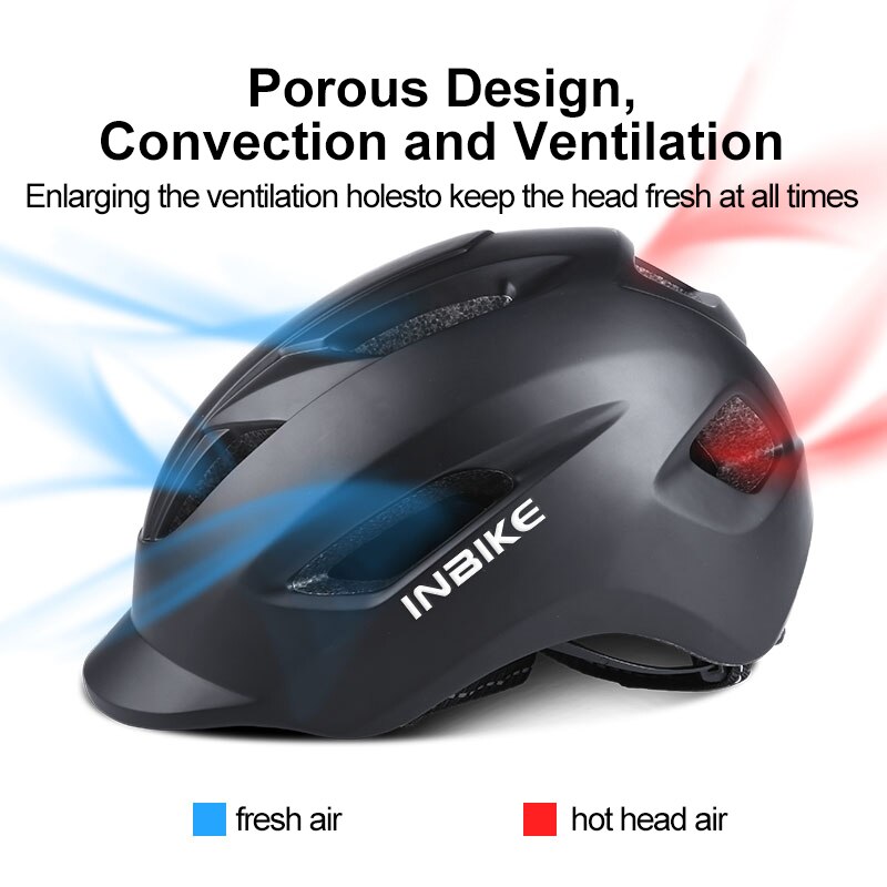 INBIKE Bicycle Safety Helmet Taillight Lightweight