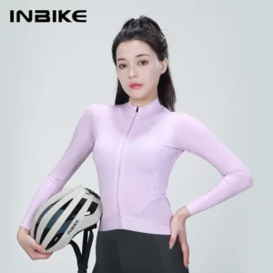Lanruo Women Long Sleeve Cycling Jersey UV Proof Breathable