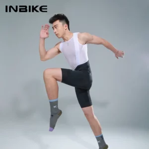 Tengsu Men Cycling Bib Shorts Summer Breathable with Side Pocket